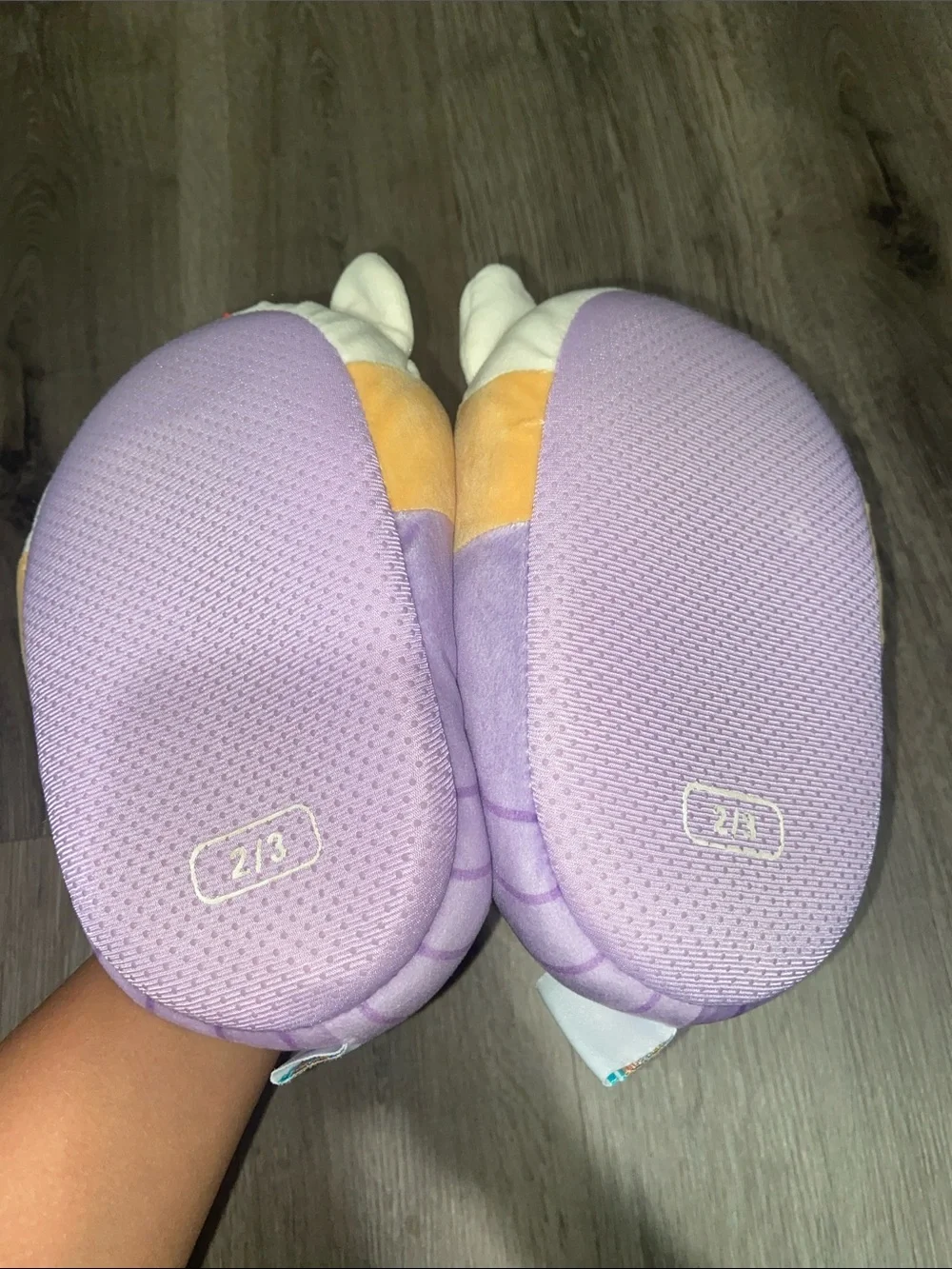 Squishmallows Cupcake Cat Plush Slippers Kids Size 2-3 Soft Cozy Cute